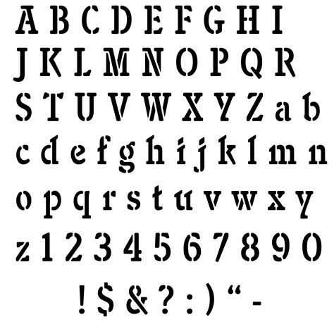 Free Alphabet Stencils Lettering Alphabet Letter Stencils To Print Free Letter Stencils