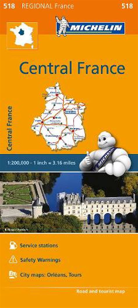 Michelin Regional Maps France Central France Map 518 By Michelin