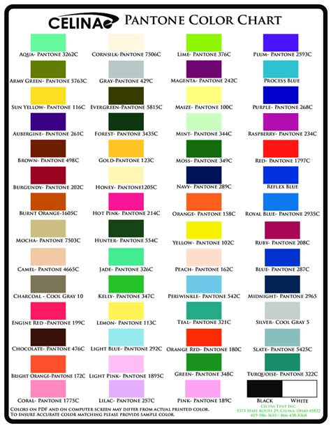 Printable Pantone Color Chart Printable World Holiday
