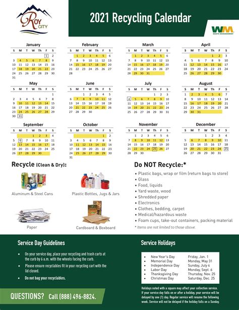Westford Recycling Calendar Printable Calendar 2023