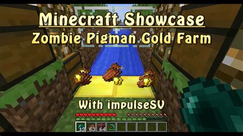 Minecraft Very Efficient Zombie Pigman Gold Farm 2500 Gold Nuggets