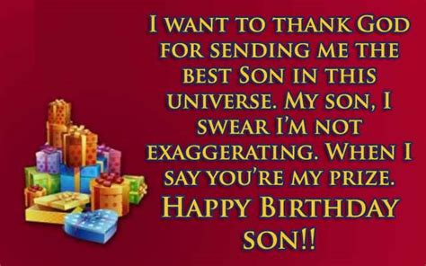 The birthday of your son is one of the most favorite day's of your life when you first laid your eyes on his cute adorable face. Happy Birthday Wishes For Son (Birthday Wishes For Son ...