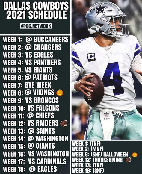 Cowboys 2021 Schedule