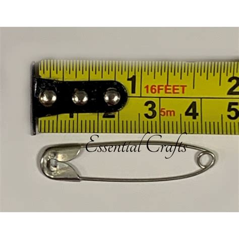 Safety Pins Nickel Size 3 Bunch 12
