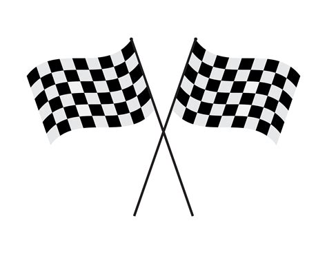 Vector Illustration Crossed Checkered Flag On White Background 584121