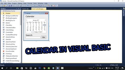 How To Make A Calendar In Visual Basic 2008201020152017 With Codes