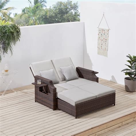 Ove Decors Sunnybrook Outdoor Patio Daybed Patio Sofa Furniture In