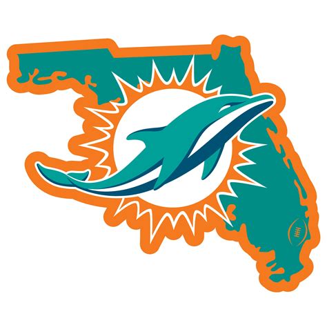 Miami Dolphins Home State 11 Inch Magnet | Miami dolphins logo, Nfl miami dolphins, Dolphins logo