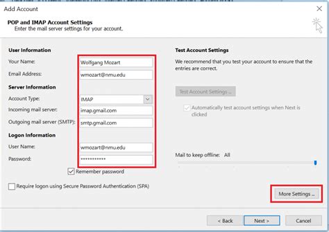 Adding A Gmail Account To Outlook Using Imap It Services