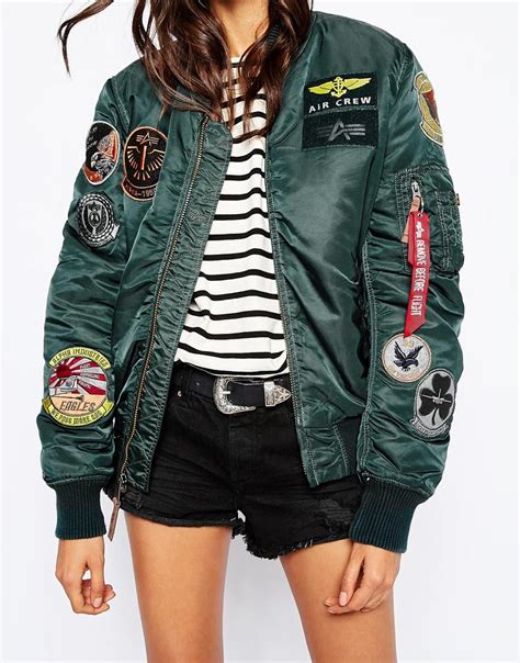 Customizing my levi's denim jacket with my patch collection!! Lyst - Alpha Industries Ma1 Pilot Bomber Jacket With All ...