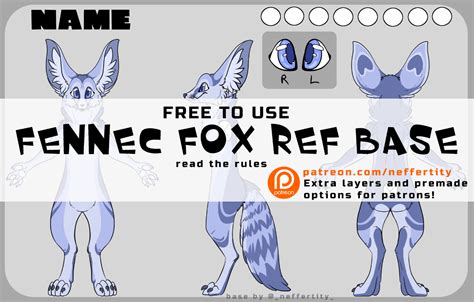 Fennec Fox Furry Ref Sheet Base Joshjeanine