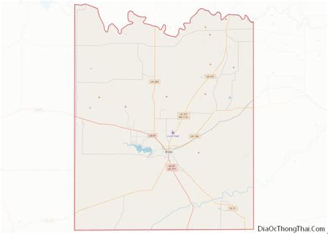 Map Of Mcculloch County Texas Địa Ốc Thông Thái