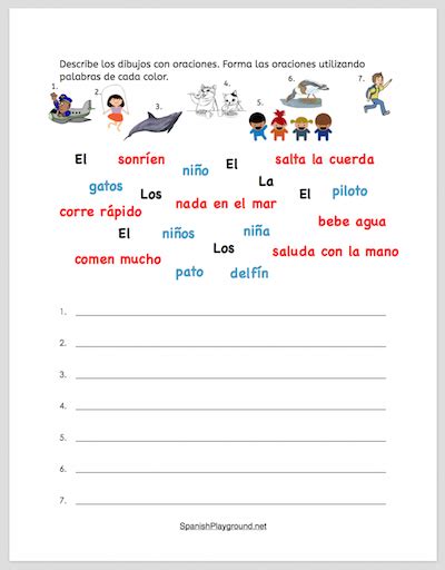 Build Spanish Sentences For Beginners Spanish Playground Spanish