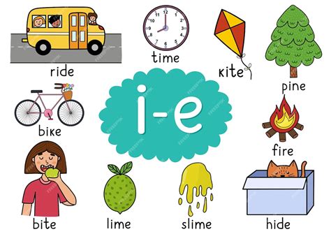 Premium Vector Ie Digraph Spelling Rule Educational Poster For Kids