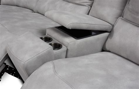 Holden Dual Power Reclining Sectional With 3 Reclining Seats American