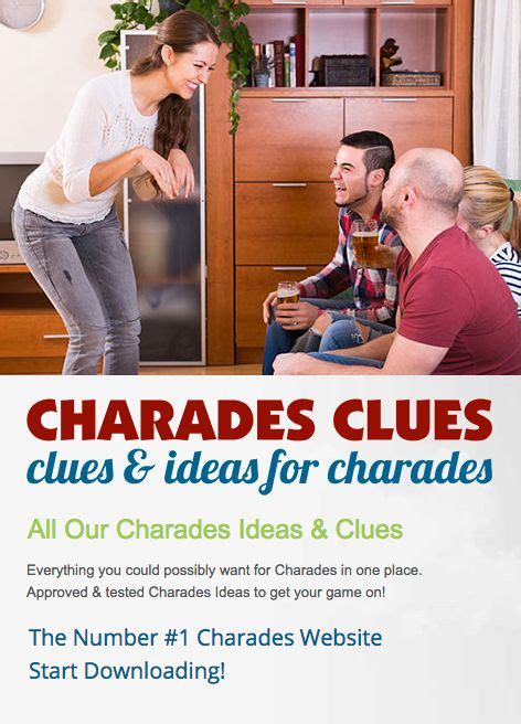 Free Charades Clues Here Are 30 Free Charades Ideas To Get