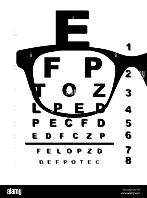 Eye Test Chart Black And White Stock Photos And Images Alamy