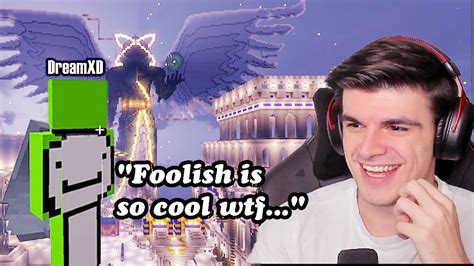Dreamxd Reacts To Foolishs Finished Building The Dreamxd Statue