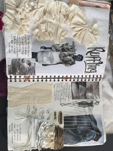 Textiles Sketchbook Page Inspired By Iris Vanherpen Textiles