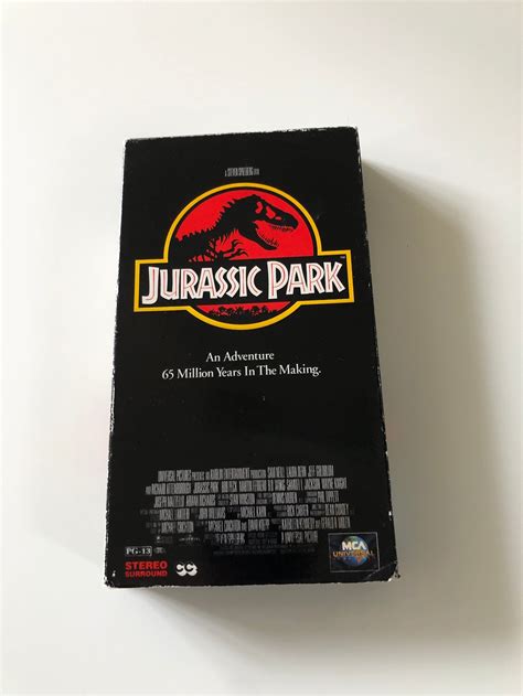 Vintage Jurassic Park 1993 Vhs Original Adventure Movie Half Etsy