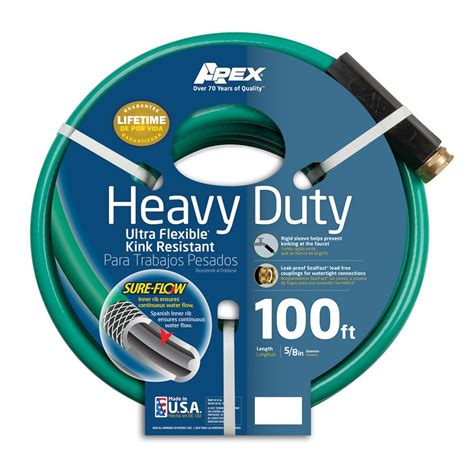 Apex 58 In Dia X 100 Ft Heavy Duty Garden Hose 8509 100 The Home