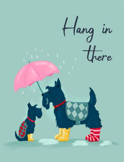 Group Ecard Dogs Hang In There Card