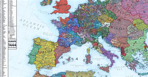 Explore This Fascinating Map Of Medieval Europe In 1444 Map Europe