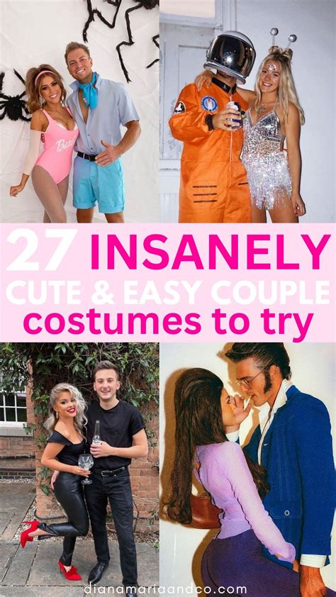 27 Insanely Cute And Easy Couple Costumes For Halloween In 2023 Cute Couple Halloween Costumes