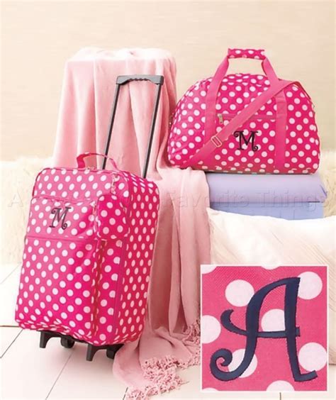 This page contains affiliate links. A GIRLS' MONOGRAM LUGGAGE SET TRAVEL ROLLING SUITCASE ...