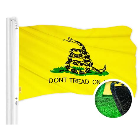 g128 3x5 feet dont tread on me gadsden flag embroidered 210d indoor outdoor vibrant