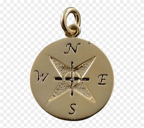 14k Compass Pirate Island North South East West Charmpendant Locket