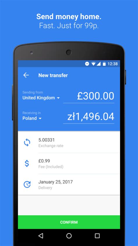 Offers transfer times as fast as instant and as slow as two. TransferGo Money Transfer - Android Apps on Google Play