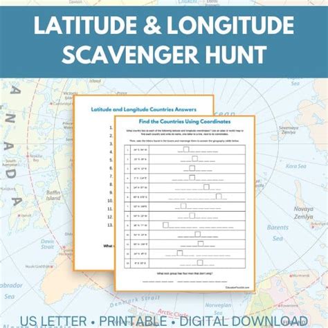 Latitude And Longitude Scavenger Hunt