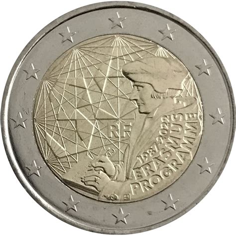 2 Euro Francia 2022 35° Anniversario Del Programma Erasmus 2022 Euro