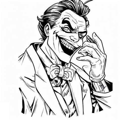 Coloriage Dessin de Joker Gratuit télécharger et imprimer gratuit sur