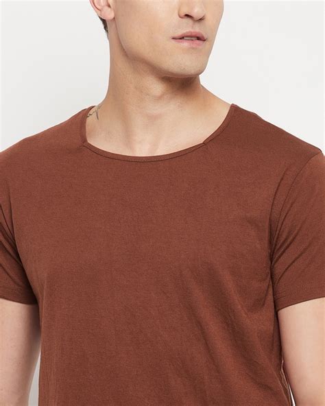 Buy Mens Brown Slim Fit T Shirt For Men Brown Online At Bewakoof