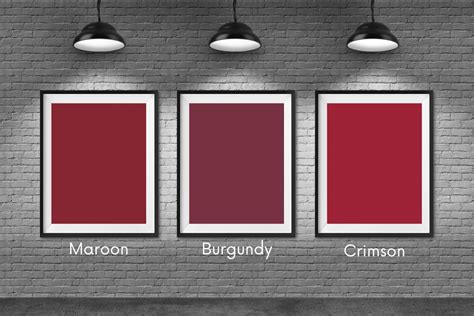 Maroon Vs Burgundy Vs Crimson What Are The Differences