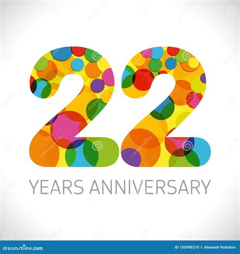 22 Years Anniversary Stock Vector Illustration Of Template 150988210