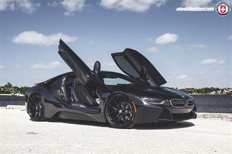 Blacked Out Bmw I8 Looks Stealthy With Hre Wheels Carscoops