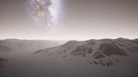 Aerial View Of Milky Way Above Snow Covered Stock Footage Sbv 331088284