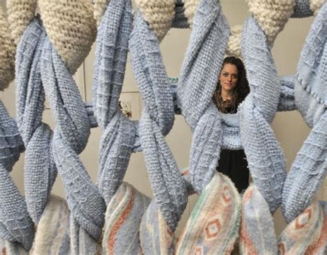 Art People Kait Brink Painter Large Scale Knitter Extreme Knitting Knit Art Knitting