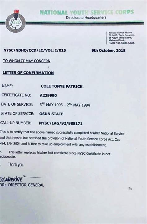 Tonye Cole Fake Nysc Letter Of Confirmation Politics Nigeria