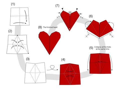 Diy Origami Heart Heart Diagram Origami Origami Heart