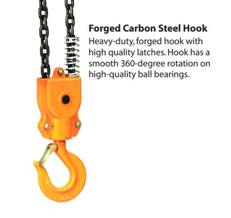 1000 Lbs Single Phase Electric Chain Hoist With Hook
