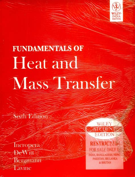 Fundamentals Of Heat And Mass Transfer 6th Edition Buy Fundamentals