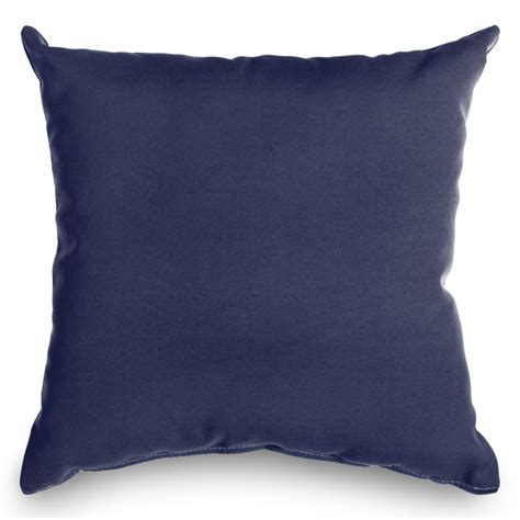 This lumbar throw pillow has your back! Navy Sunbrella Outdoor Throw Pillow