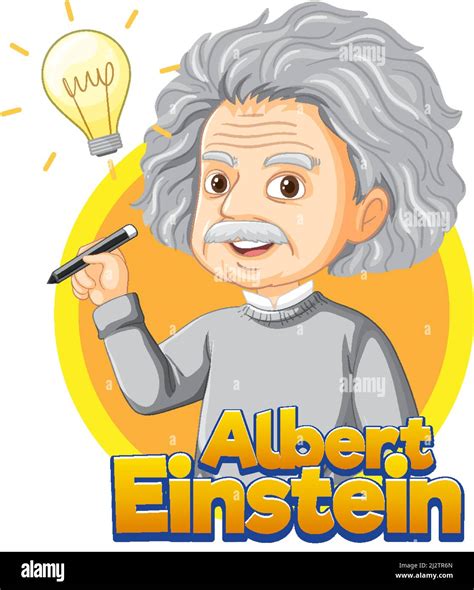 Clipart Of A Cartoon Albert Einstein Royalty Free Vec