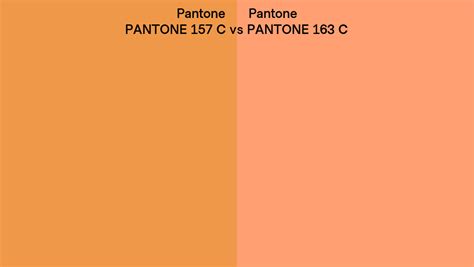 Pantone 157 C Vs Pantone 163 C Side By Side Comparison