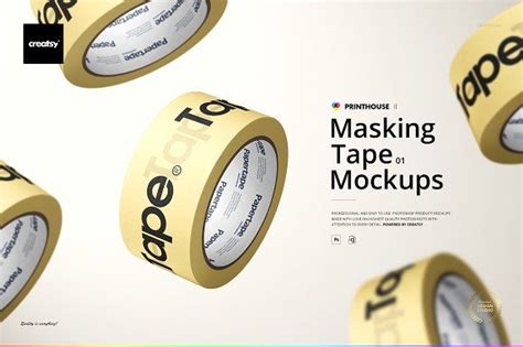 masking tape mockup set  mockup masking tape mask
