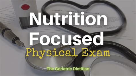 Nutrition Focused Physical Exam The Geriatric Dietitian